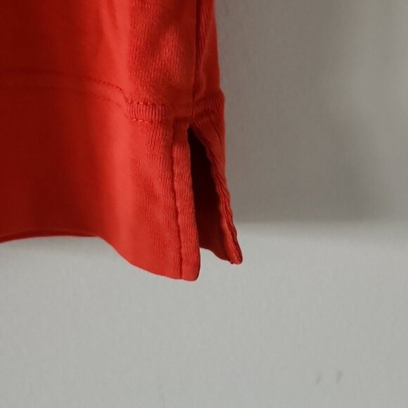 TORY BURCH | Lennox Terry Cloth Polo In Poppy Red Sz L - Picture 5 of 8